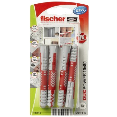Fischer Duopower pluggen 10x80mm 4 stuks