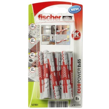 Fischer Duopower pluggen 8x65mm 8 stuks