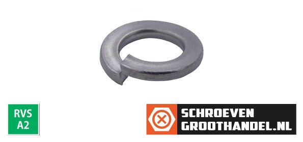 Veerringen M12 RVS A2 DIN127B 100 stuks