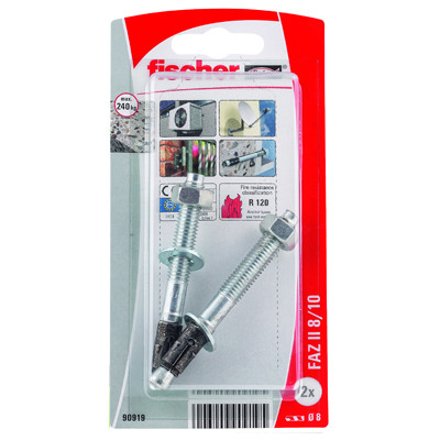 Fischer doorsteekanker FAZ II 8/10 8x75mm 2 stuks