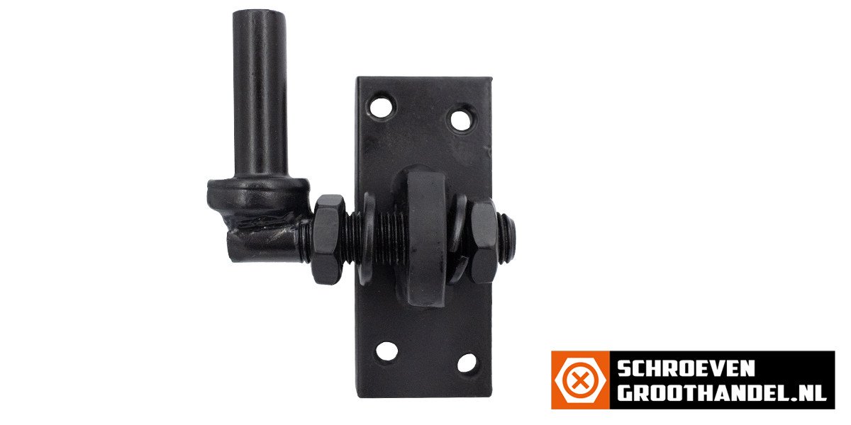 Plaatduim zwart verstelbaar 16 mm 1 stuk