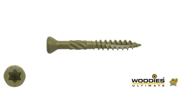 Woodies vlonderschroeven Shield TORX-25 5x40mm freeskop  200 stuks