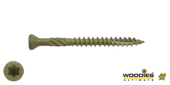 Woodies vlonderschroeven Shield TORX-25 5x80mm freeskop  200 stuks