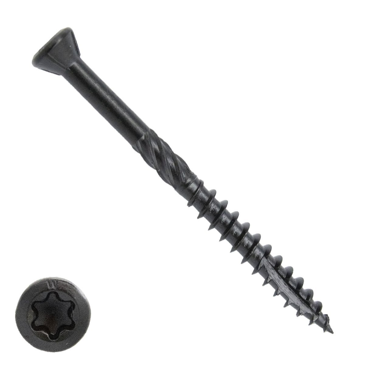 Woodies potdekselschroeven Blackline RVS 410 zwart TORX-25 5x70 freeskop 200 stuks 