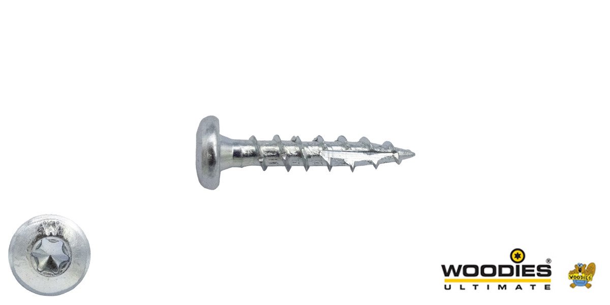 Woodies Cilinderkopschroeven verzinkt TORX-20 4x16mm 200 stuks 