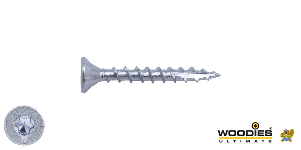 Woodies schroeven verzinkt TORX-20 platkop 4x40mm 200 stuks