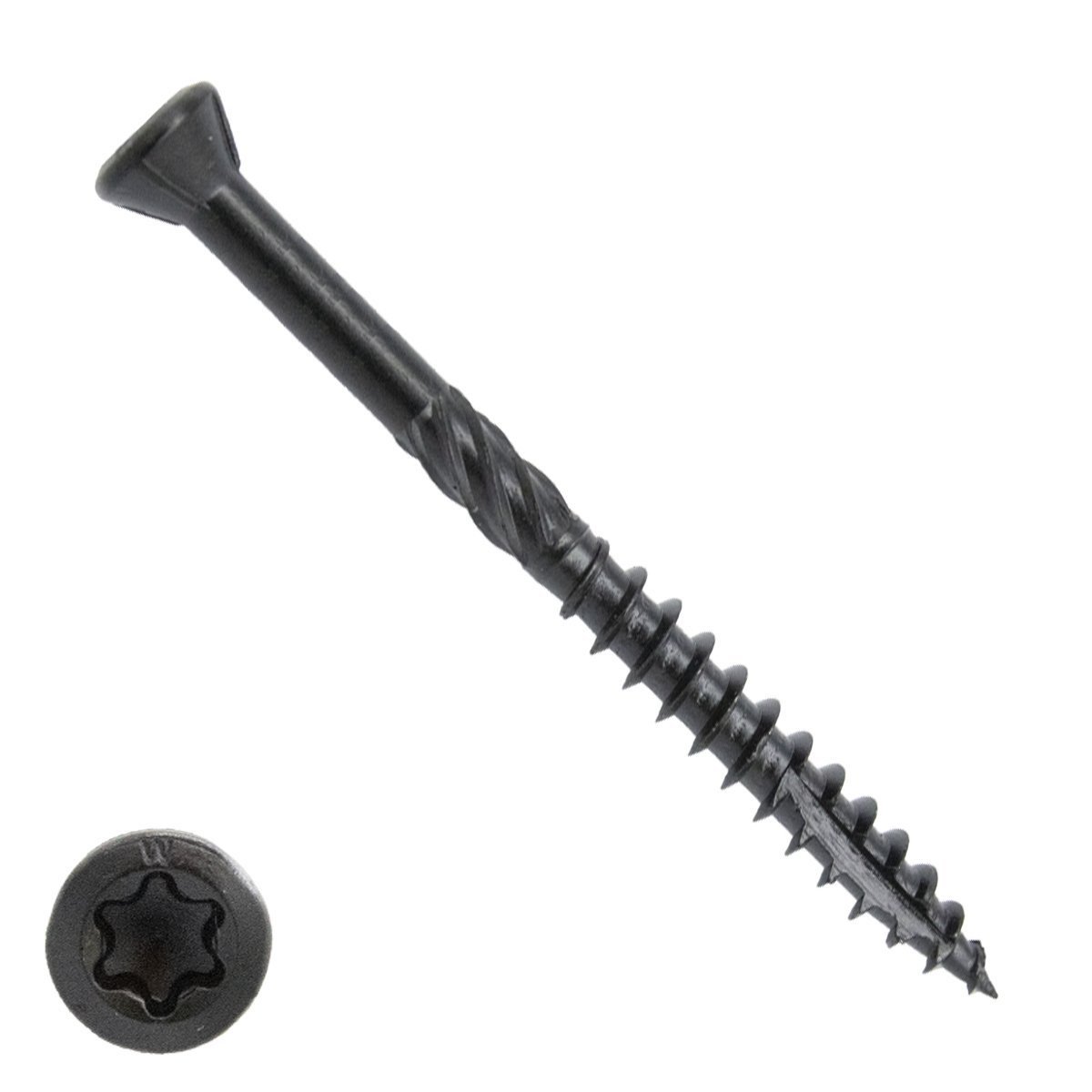 Woodies potdekselschroeven Blackline RVS 410 zwart TORX-25 5x80 freeskop 200 stuks 