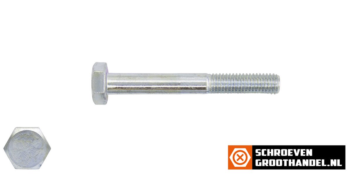 Zeskantbouten M6 x 40mm verzinkt DIN931 200 stuks