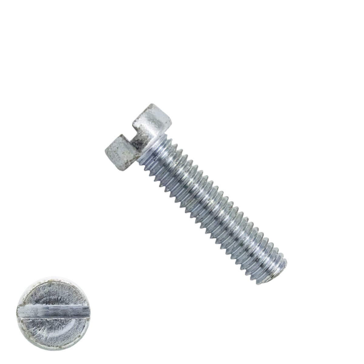 Metaalschroeven cilinderkop M4 x 30mm DIN84 verzinkt zaagsnede 200 stuks