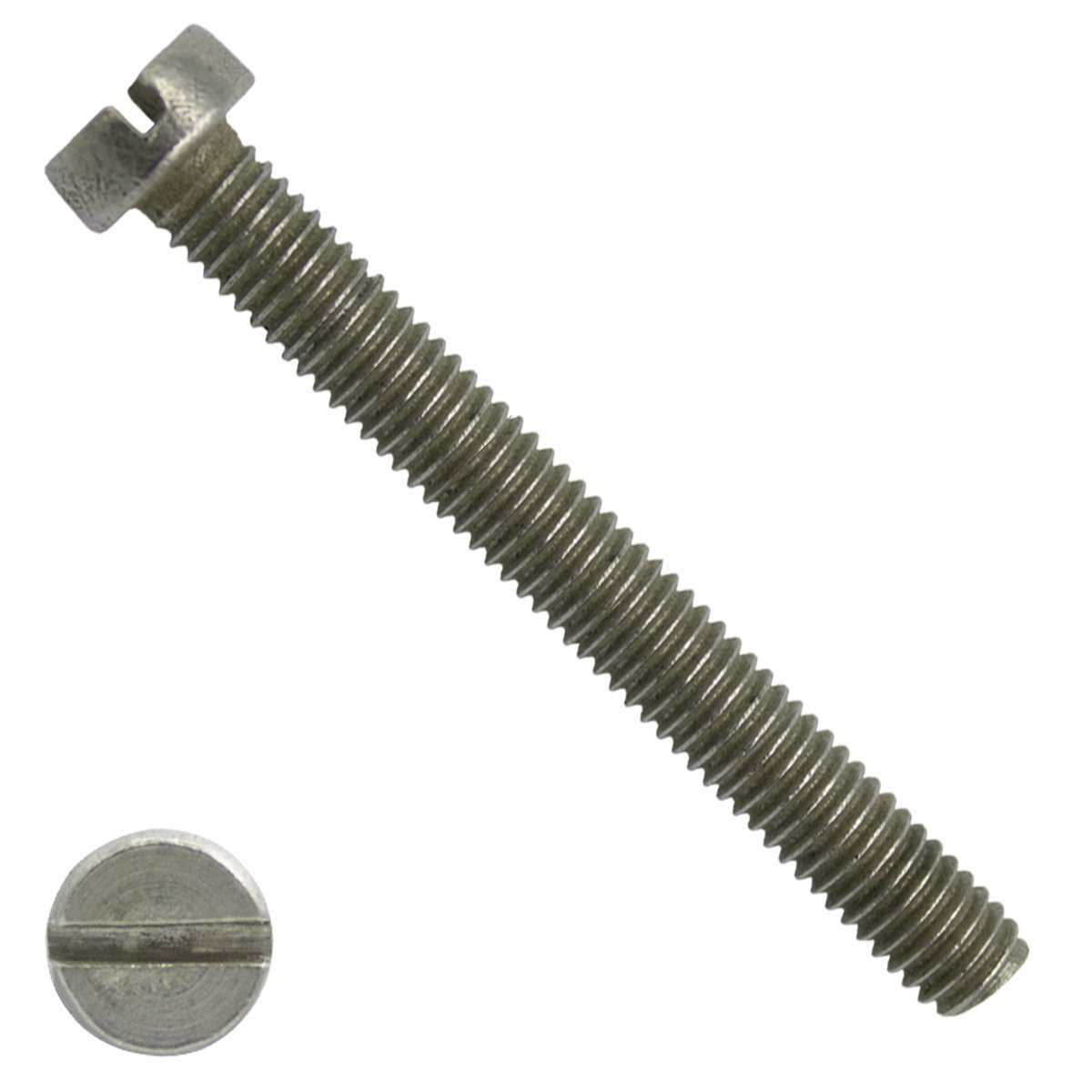 Metaalschroeven cilinderkop M5 x 80mm DIN84 RVS A2 zaagsnede 200 stuks