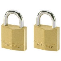 MasterLock Hangslot 30mm messing staal 2 stuks gelijksluitend