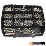 Assortimentskoffer tapbouten DIN933 M5-M6-M8 rvs A4 (AISI-316) 230-delig