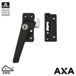 AXA RAAMSLUITING 3319 MET VENTIALTIENOK EN CILINDERSLOT LINKS ZWART SKG*