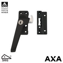AXA raamsluiting 3319 met ventialtienok en cilinderslot links zwart SKG*