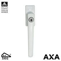 AXA raamsluiting 3350 draai-kiep met cilinderslot 7x32mm wit SKG**