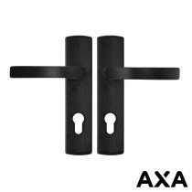 Deurbeslag zwart AXA op schild pc72 luxe