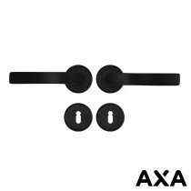 Deurbeslag zwart AXA met sleutel rozet