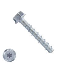 Betonschroeven 6x45mm verzinkt zeskantkop 100 stuks