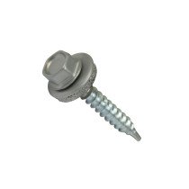 Profielplaatschroef Zelfborend verzinkt 4,8x35mm Alu ring 14mm Alu-kleurig 200 stuks
