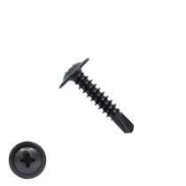 Boorschroeven zwart verzinkt 4,2x19mm flenskop philips DIN 7504-P 200 stuks