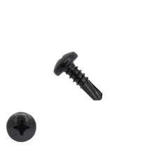 Boorschroeven zwart verzinkt 4,2x13mm cilinderkop philips DIN 7504-N 200 stuks