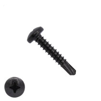 Boorschroeven zwart verzinkt 4,2x25mm cilinderkop philips DIN 7504-N 200 stuks