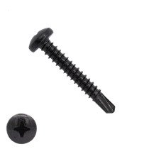 Boorschroeven zwart verzinkt 4,8x38mm cilinderkop philips DIN 7504-P 200 stuks