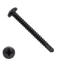 Boorschroeven zwart verzinkt 4,8x50mm cilinderkop philips DIN 7504-P 200 stuks