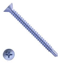 Boorschroeven verzinkt 6,3x70mm platkop philips DIN 7504-P 200 stuks