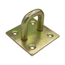 Oog op plaat 40x40 mm geel verzinkt 1 stuk
