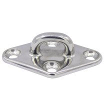Dekoog ruitvormige grondplaat 90mm RVS A4 1 stuk