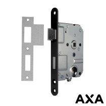 Cilinderslot 55mm voorplaat zwart incl sluitplaat AXA