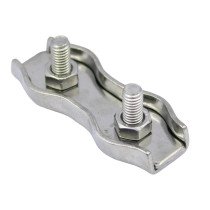 Staaldraadklem duplex 4mm RVS A4 1 stuk