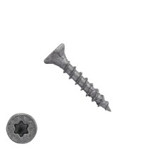 Dynaplus spaanplaatschroeven 3,5x25mm ar-coating grijs platkop torx 200 stuks