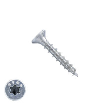 Dynaplus spaanplaatschroeven 3,5x25mm verzinkt platkop torx 1000 stuks