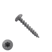 Dynaplus spaanplaatschroeven 4x30mm ar-coating grijs cilinderkop torx 200 stuks