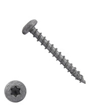 Dynaplus spaanplaatschroeven 4x35mm ar-coating grijs cilinderkop torx 200 stuks