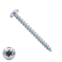 Dynaplus spaanplaatschroeven 4x50mm verzinkt cilinderkop torx 200 stuks