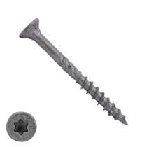 Dynaplus spaanplaatschroeven 4x60mm deeldraad ar-coating grijs platkop torx 200 stuks