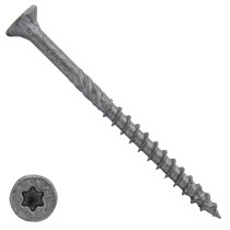 Dynaplus spaanplaatschroeven 5x100mm deeldraad ar-coating grijs platkop torx 200 stuks