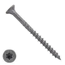Dynaplus spaanplaatschroeven 5x70mm deeldraad ar-coating grijs platkop torx 200 stuks