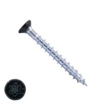 Dynaplus beslagschroeven 4x40mm verzinkt platkop zwart torx 200 stuks