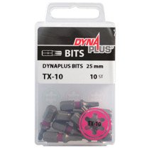 Dynaplus bit TORX-10 ROZE 25mm 10 stuks