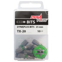 Dynaplus bit TORX-20 GROEN 25mm 10 stuks