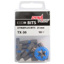Dynaplus bit TORX-30 BLAUW 25mm 10 stuks
