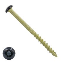 Dynaplus gevelschroeven 4,5x80mm deeldraad ar-coating bronze cilinderkop zwart torx 200 stuks