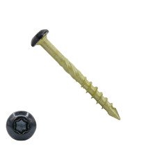 Dynaplus gevelschroeven 4x40mm deeldraad ar-coating bronze cilinderkop zwart torx 200 stuks