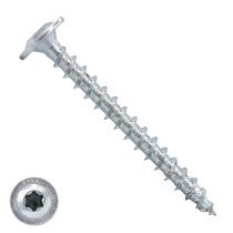 Dynaplus houtbouwschroeven 5x70mm verzinkt discuskop met snijpunt torx 200 stuks