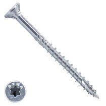 Dynaplus constructieschroeven 6x150mm deeldraad verzinkt platkop met snijpunt torx 100 stuks