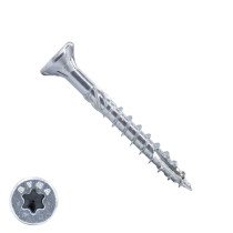 Dynaplus constructieschroeven 6x40mm deeldraad verzinkt platkop met snijpunt torx 100 stuks